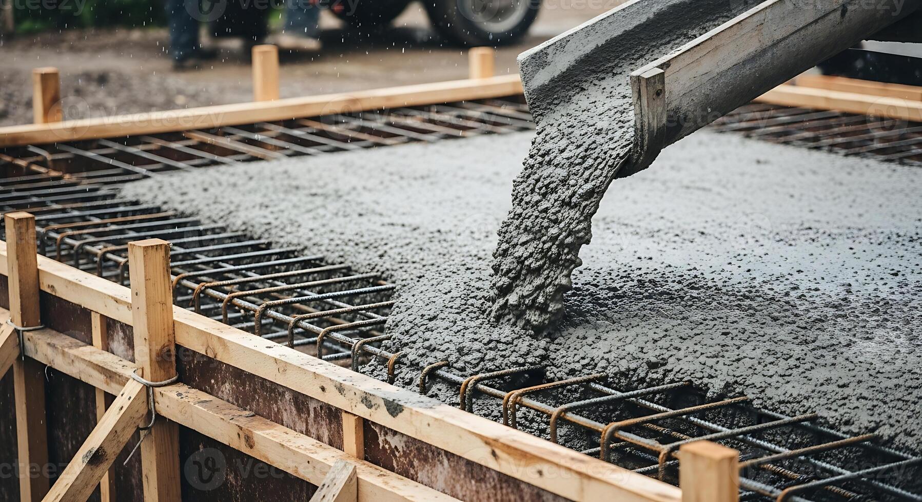 DTX Cemen Tech Volumetric Truck Pouring Concrete in DFW